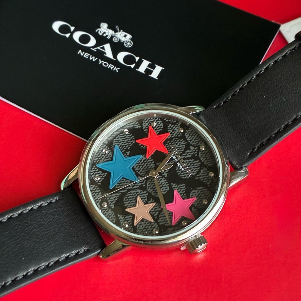 COACH Watch,Coach Black Watch with Colorful Stars - Picture 6 of 14